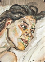 Tempera on Paper Signed Lucian Freud