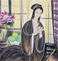 Lin Fengmian Chinese 1900-1991 Watercolor Scroll