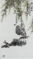 Wu Yisheng Chinese 1929-2009 Watercolor Scroll