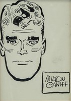US Pop Art Ink on Paper Signed Milton Caniff