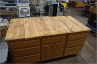 CUSTOM MADE 40" X 77" PORTABLE WORK TABLE WITH