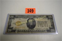 US SERIES 1928 $20.00 GOLD CERTIFICATE FR2402