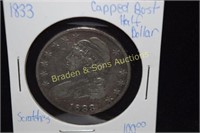 US 1833 CAPPED BUST SILVER HALF DOLLAR