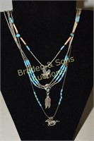 GROUP OF 3 LADIES STERLING SILVER AND TURQUOISE