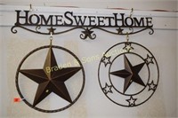 GROUP OF 3 WROUGHT IRON WALL DECORATIONS