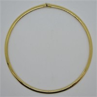14k Gold Omega Style Necklace