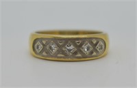 14k Gold Diamond Band Ring