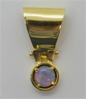 14k Gold Opal Necklace Pendant