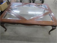 Thomasville Large Coffee Table with Bevel Glass