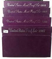 1987, 1988, 1989 & 1993  US. Mint Proof sets