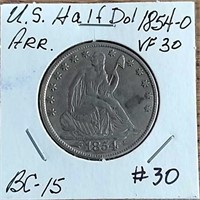 1854-O Seated Half Dollar  VF-30