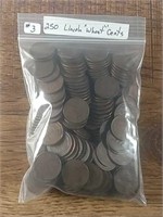 Bag of 250  Lincoln "Wheat " Cents