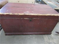 Antique Blanket or Carpenter Trunk with Dowry Box