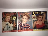 1939 Screenland movie magazines