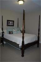 Sumter Furniture Co SC Mahogany Tester Bed