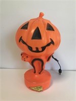Orange plastic NOS electric Jack-O-Lantern