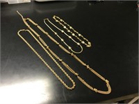4 Gold Necklaces