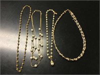 Gold & Pearl Necklaces