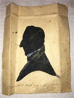 Martha Honeywell Bronzed Silhouette, Ca. 1820