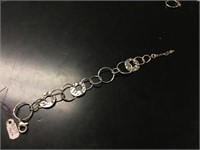 Sterling Silver Circular Interlocking Bracelet