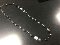 Black & Grey Beaded Necklace
