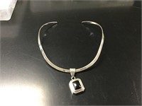 Sterling & Black Pendant Necklace