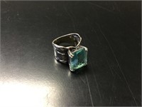 Aquamarine Colored Stone Ring
