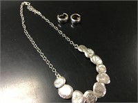 Sterling Silver Necklace & Earrings