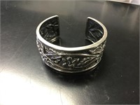 Sterling Silver Floral Cuff