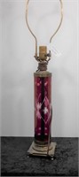 Movie Prop Table Lamp Plastic Cranberry Cylinder