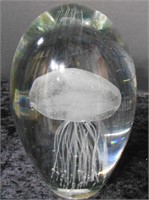 Crystal Jellyfish Paperweight  Dynasty Gallery 6"