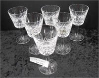 Set of 6 Waterford Crystal Claret Glasses