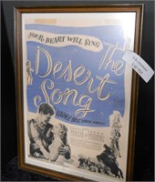 Framed Desert Song Poster 11" x15"