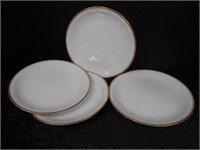 Set of 4 Gold Rimmed Plate 8" Dia Noritake China