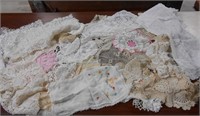 Large Lot of Crocheted Doyles, Linen, & Lace