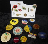 Lot of Lapel Pins & Buttons Political Medical