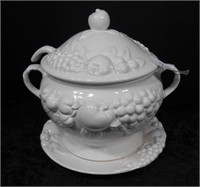 Soup Tureen With Ladle & Underplate