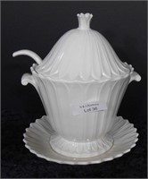 Soup Tureen with Ladle and Underplate