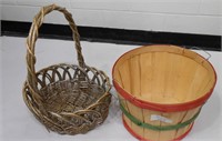 Lot of 2 Baskets 10" - 18" Tall
