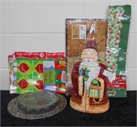 Christmas Lot - Santa Cookie Jar, Gift Boxes