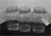 Set of 3 Canisters 8" Tall