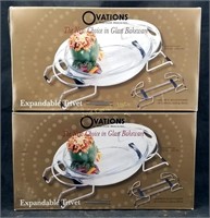 2 New Ovations Expandable Trivets Anchor Hocking