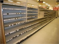 11 4' sections display shelving