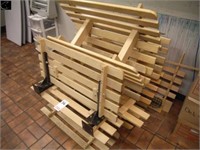 Misc wood display shelving w/ brackets
