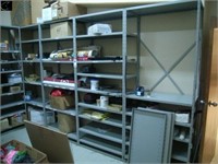 4 section steel shelving unit