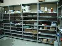 4 section steel shelving unit