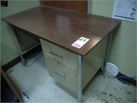 Smaller single pedestal office desk