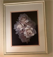 2pc Framed Rose Flower Print