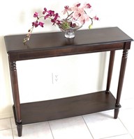 Wooden Hall/sofa Back Table, Artificial Flowers