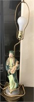Hand Painted Asian Figurine Table Lamp